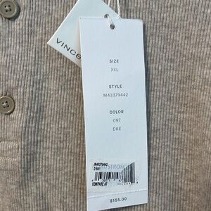 Vince for men,s long sleeve xxl